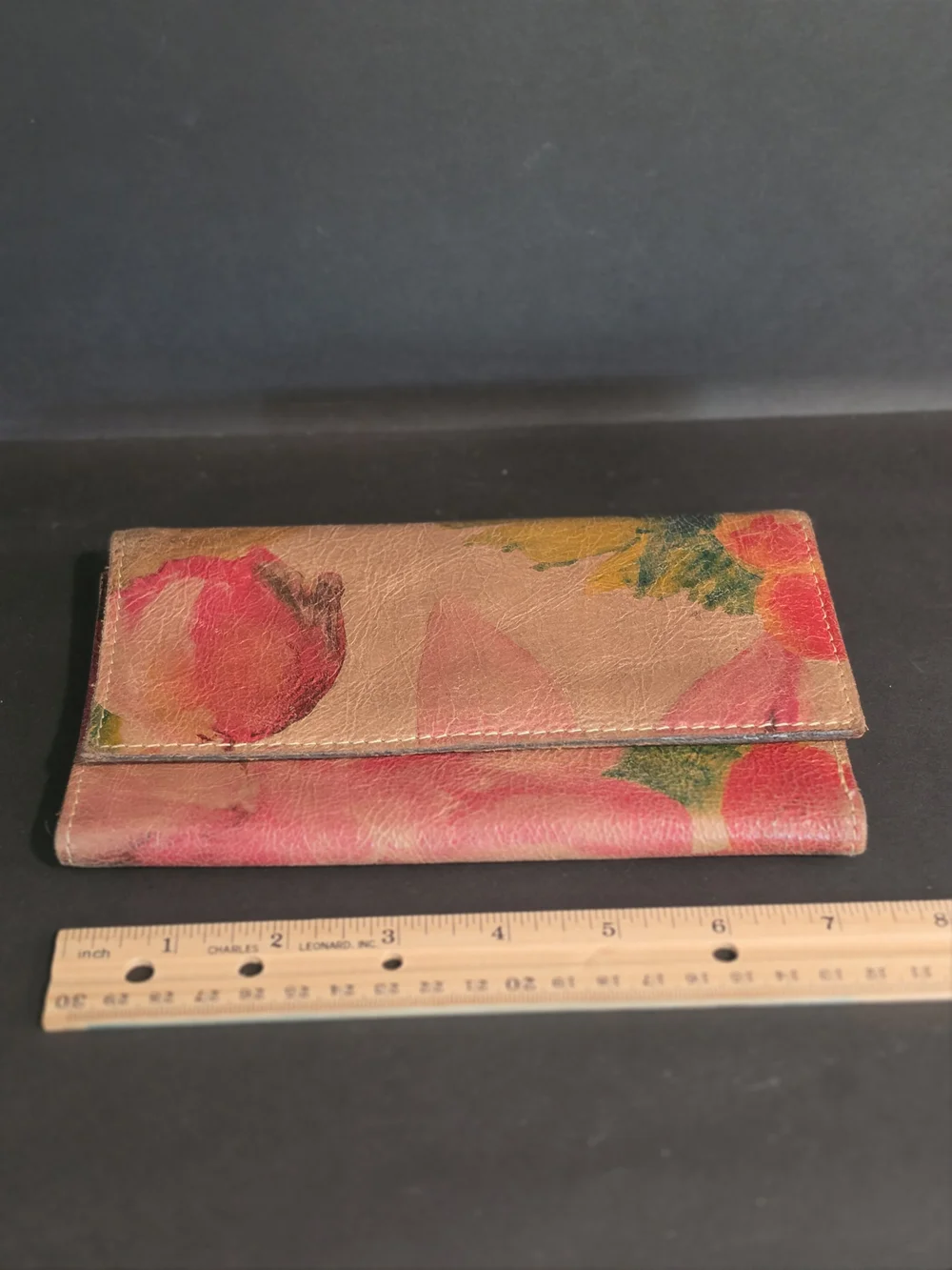 Patricia Nash Floral Fold-Over Wallet in Pink and Green